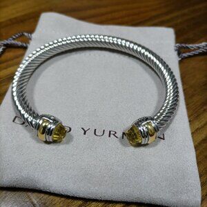 David Yurman Cable Classics Color Bracelet with Citrine and 14K Yellow Gold,7mm